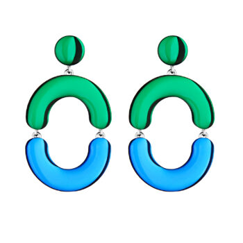 CHAINS GREEN Earrings